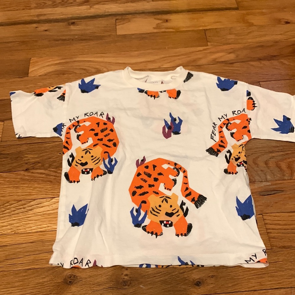 Zara boys tiger t shirt, 2-3 years